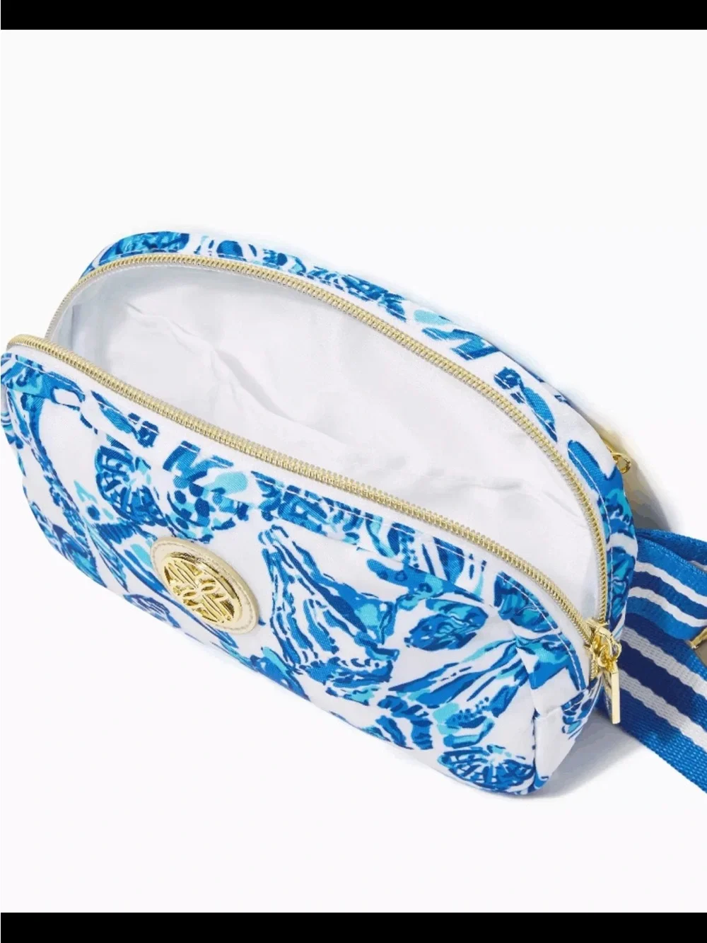 NWOT. LILLY PULITZER Jeanie Belt Bag Resort White Shell Collector - Picture 5 of 9